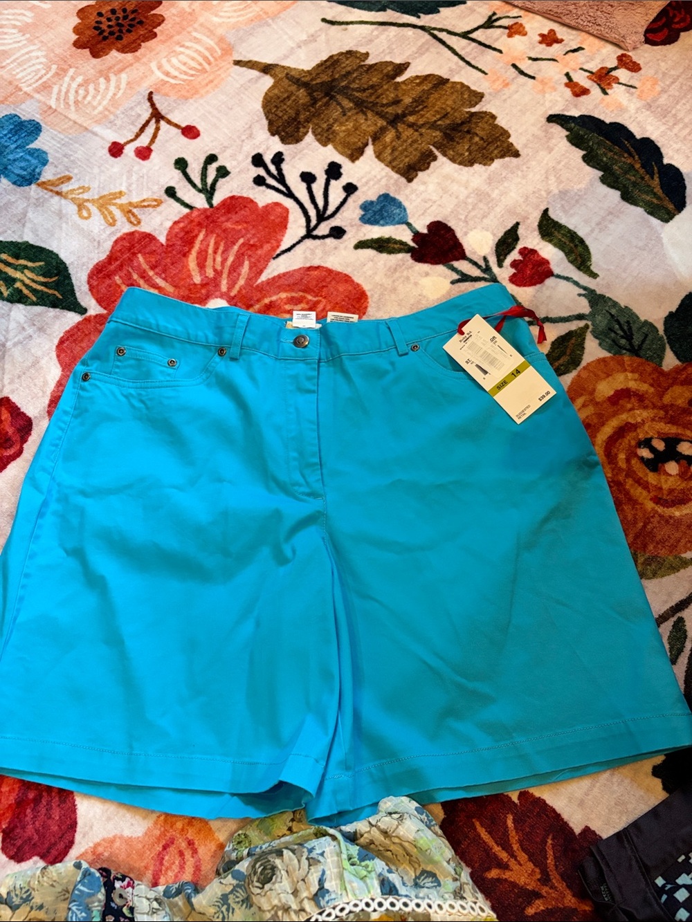 Ruby Rd. Bright Turquoise Women's Casual Bermuda Shorts